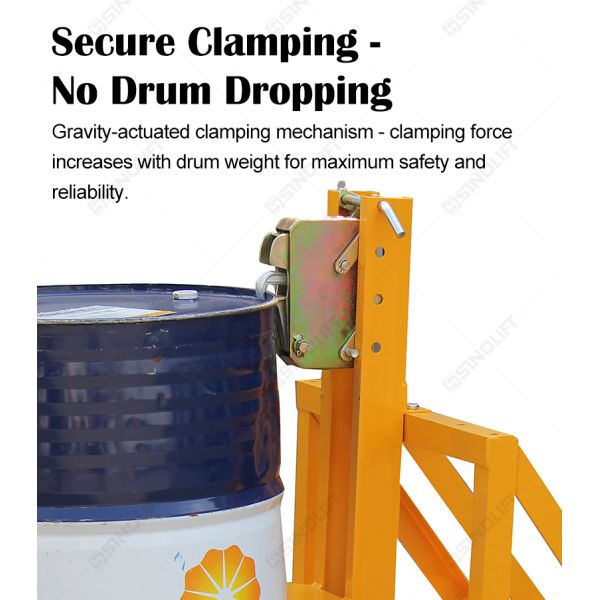 DG500 / DG1000 / DG1500 / DG2000 Heavy-Duty Forklift Mounted Drum Grab