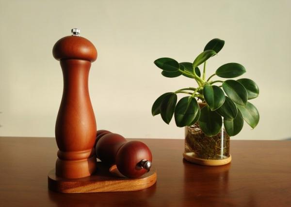 Adjustable Roman Columns Classic Wooden Mill Salt And Pepper Grinder Set  Fine Seasoning Set
