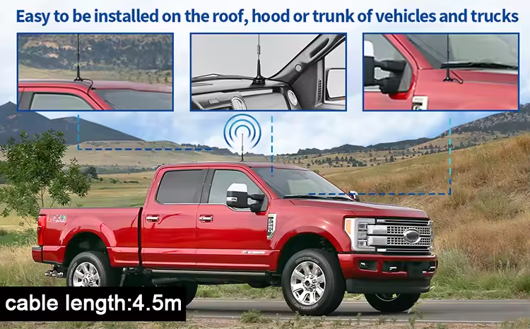 50 Ohm 26 - 28MHz Mini Magnetic Car CB Radio Antenna HT-C874