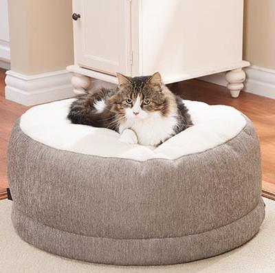 Round Winter / Summer Waterproof Memory Foam Dog Bed With Inner Cover 12lbs Weight