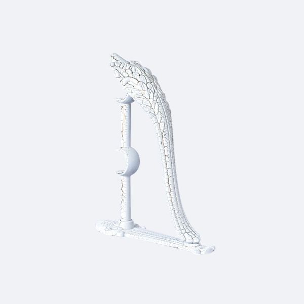 Custom Curtain Rod Set Single Bracket Four Leaf Flower Curtain Rod Finials