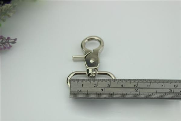 Hot sale factory price bag accessory nickel color 32 & 38 mm metal oval bolt trigger snap hook for handbag