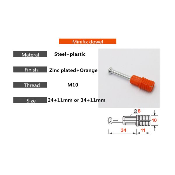 Modern Design Furniture Connecting Accessories 2 in 1 Cam Lock Mini Fix Fasteners for Furniture