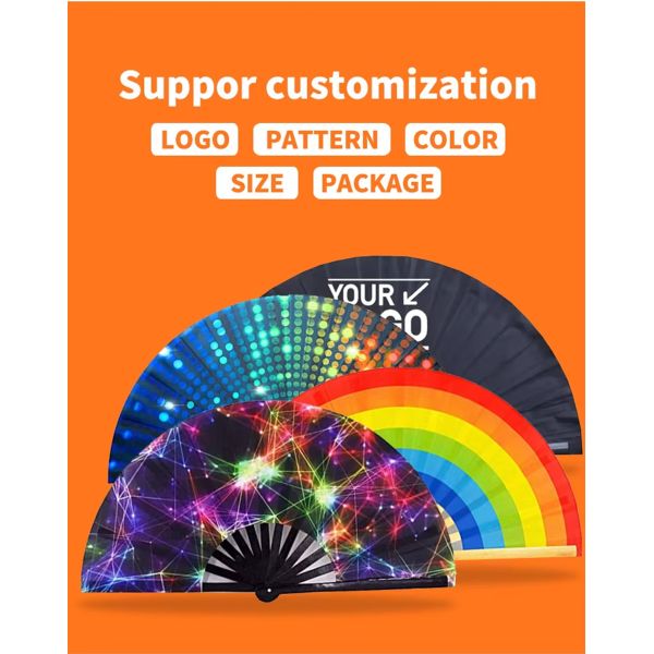 Ultimate Performance 33cm Clack Fan Globally Recognized Handheld Bamboo Fabric Painted Technique