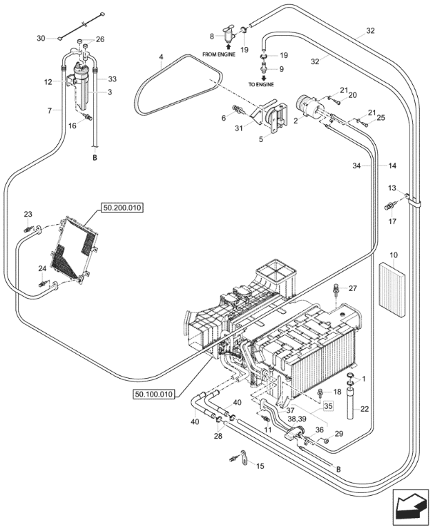 11M9-90200 11M990200 Compresor de aire CASE Partes de repuesto de excavadoras aptas para el CX57C