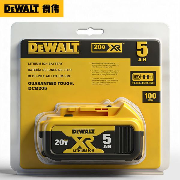 Lithium Ion Dewalt DCB205 Dewalt 20V 5Ah Battery 800 Cycles