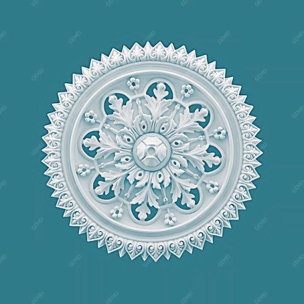 M-7143 Eco-Friendly Pu Rosettes Easily Paintable Architectural Ceiling Tiles