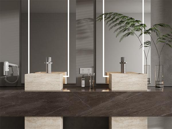 Non-Slip Gray Sandstone Sintered Stone Slab 1420x2700mm