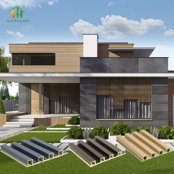 Great Wall Decorative WPC Panel for Interior Bamboo and Plastic Fluted Wall Panels for Living Room Decoration
