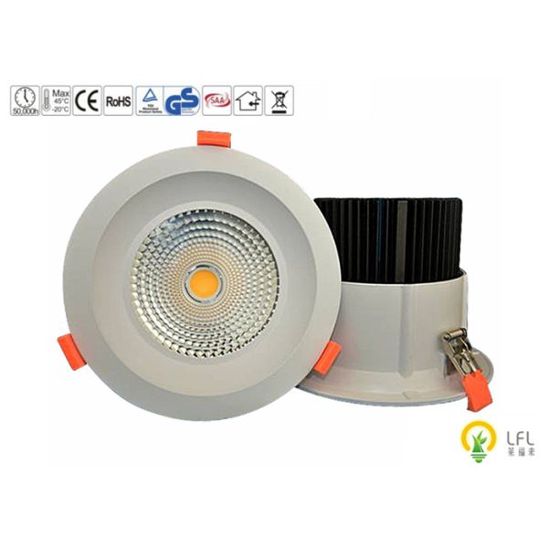 Aluminum Commercial LED Recessed Downlights , AC 86V - 264V Small LED Downlights