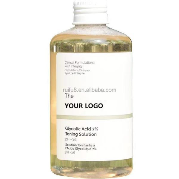 Blackhead Remover Toner OEM Cosmetic Factory 7% Glycolic Acid Fruit Acid Serum
