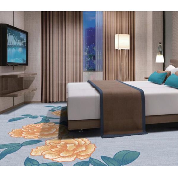 Full Pave Commercial Floor Mat Fireproof For Hotel Room
