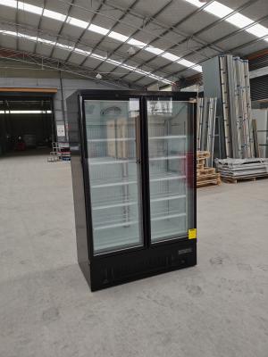 R290 Upright SECOP Supermarket Beverage Cooler With Two Fog Free Glass Door