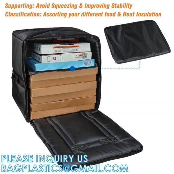 Pizza Carrier Insulated Bags, Food Delivery Bag, Ice Cooling Thermal Thermo Lunch Bag With Logo, Takeaway