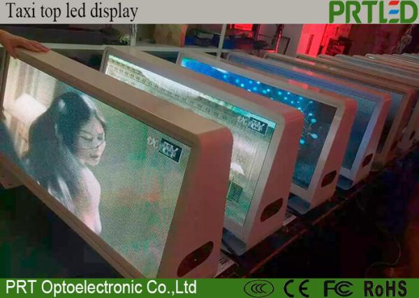3G Wifi P5 Full Color Taxi LED Screen Light Weight For Moving Advertising