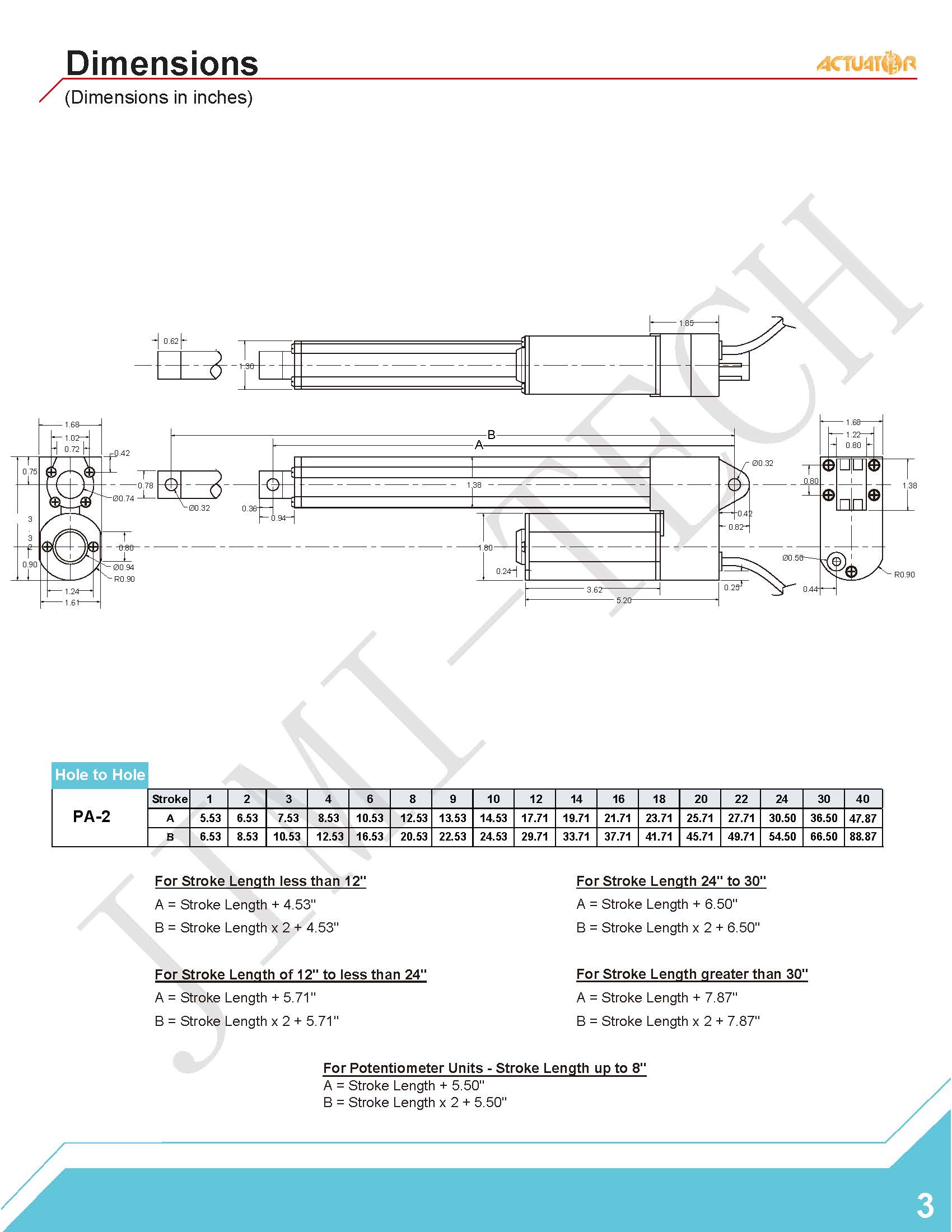 Waterproof Linear Actuator 12V 50mm-2000mm Synchronous Tubular Motor For Agriculture