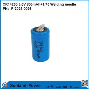 CR14250 3.0V 800MAH+1.75 溶接ニードルバッテリー
