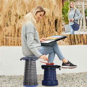 Retractable Folding Stool, Collapsible Telescoping Foldable Stool For Adults For Outdoor Fishing Hiking Gardenin