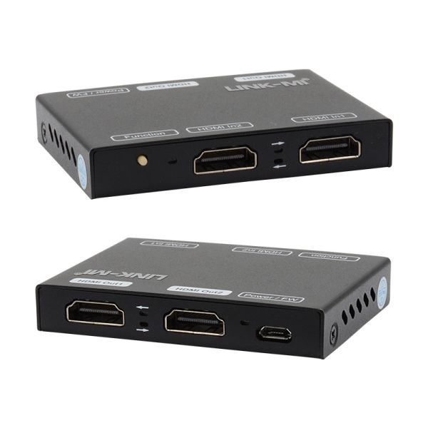 2x1 HDMI Extender Splitter 1X2 Switch 4K@60hz YUV4:4:4 18Gbps