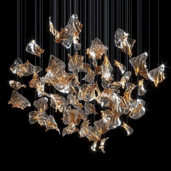 DALI Dimming Pendants Elegant Acrylic Design Ceiling Lighting For Modern Hotel