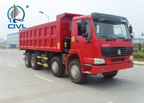 Heavy Duty 50 Ton Dump Truck Howo Sinotruk 8x4 12 Wheeler 1200R20 Tire Tipper