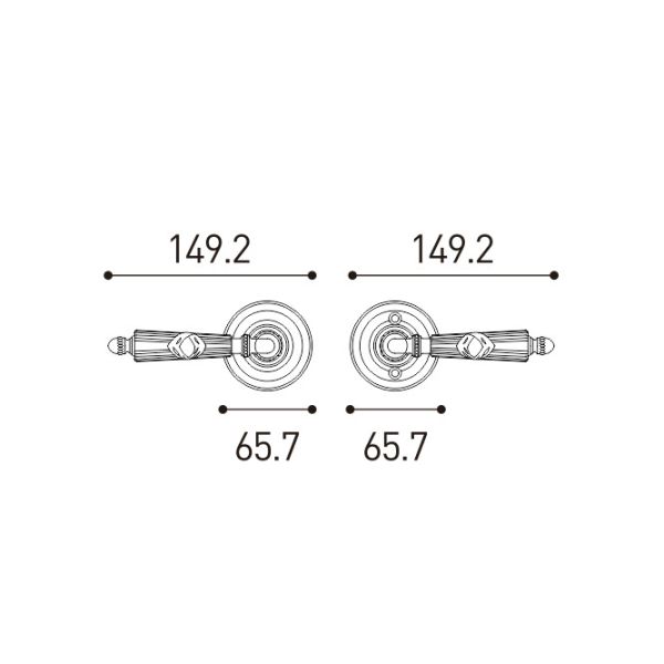 Amertop Entry Lever for Office Door Handle with a Modern Contemporary Design for Interior and Exterior Doors