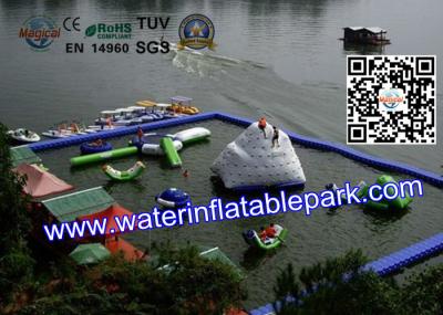 Cool Inflatable Floating Water Park for Lake , Promotion Family Resort With Waterpark