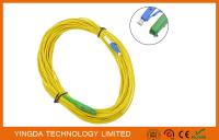 HUBER + SUHNER E2000 ao amarelo do forro do cabo LSZH do remendo da fibra óptica do LAN do LC