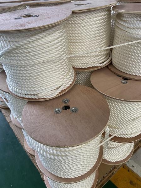 Cuerda trenzada de poliéster/nailon/PP de 38 mm/40 mm/50 mm/60 mm, cordón de poliéster de 3 cabos
