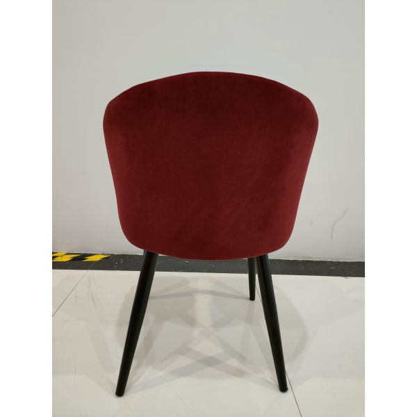 Flannel 81cm Metal Frame Upholstered Dining Chair