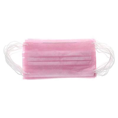 Pink Color Disposable Medical Face Mask PP Material Non Irritating Lightweight