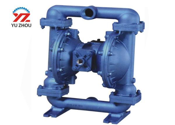 Teflon Double Diaphragm Pump Cast Iron Stainless Steel For Food QBY Series