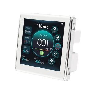 ModBus RTU WiFi Smart HVAC Controller With 4 Inch LCD Real Time CO2 PM2.5 VOC Monitoring