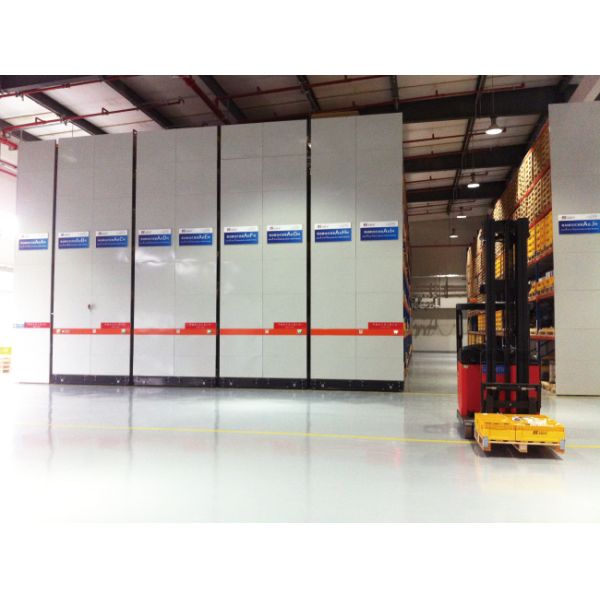 Electric Mobile Rack Rail-Guided Ground Track Guidance Closed Type  Electric Powered Motorized Mobile Heavy Duty Pallet Racking