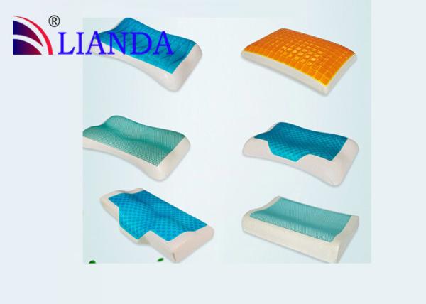 Slow Rebound Cooling Gel Pillow Lovely Decorated Mesh And Velboa Cover