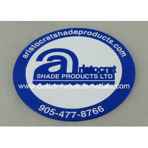 Business 2D EVA / Rubber / PVC Coaster Round Shape Dia 7 - 9cm
