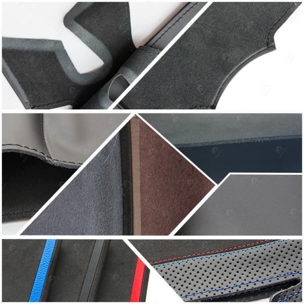 Black Leather Custom Steering Wheel Covers For Cars for Volvo S40 V50 S80 XC60 XC70 V70 C70 XC90 S60 V40 V60