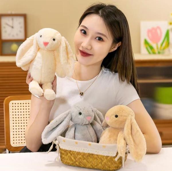 DIY 30cm Sublimation Stuffed Animals Easter Bunny Plush Toy With Customizable T Shirt