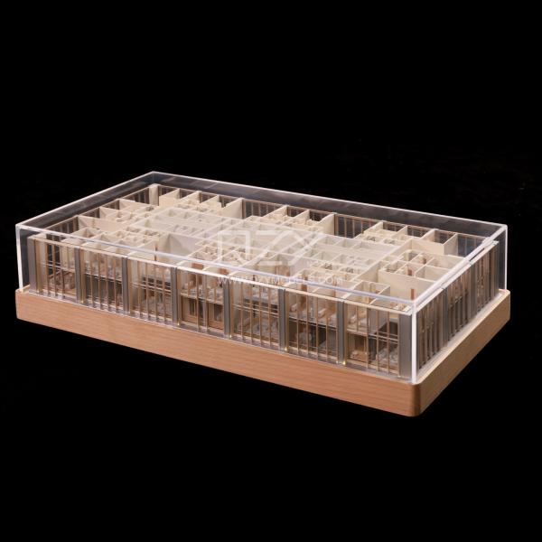 Maquette de villa réaliste à l'échelle 1:50, ABS, acrylique et bois, pour présentation
