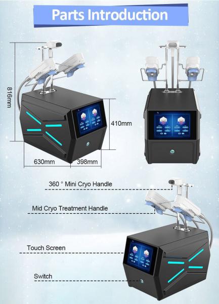 360 Cryo Fat And Cellulite Reduction Machine 3 Handles Cryo Slim Shaper