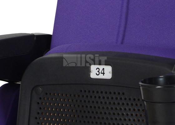 Iron Metal Type Theater Room Seating 580mm C/C Dimension With Big Cup Holder