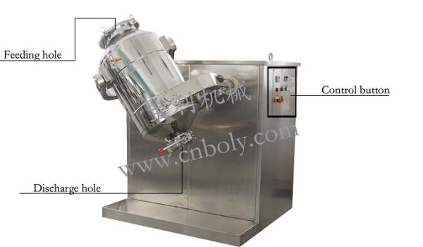 3D Powder Mixer Machine 50L Stainless Steel SUS304 220V