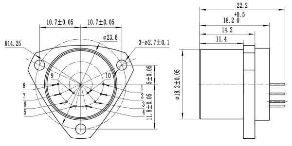Multifunctional miniaturized range detector with accelerometer for various industries with Ф18.2mm X23mm size