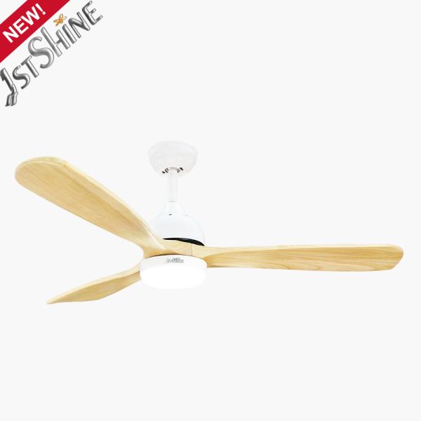 Comutação de controle remoto 52 polegadas LED ventilador de teto com 3 lâminas sólidas e luzes LED