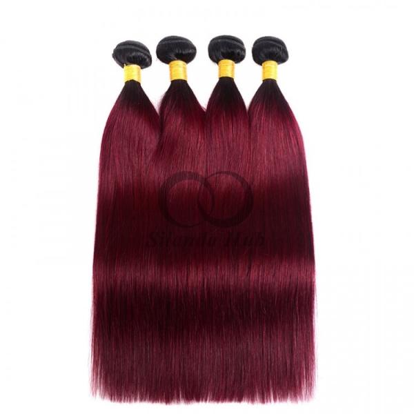 #T1B/Burgundy Straight Remy Human Hair Bundles Sew In Weave Bundles Brazilian Bundle Deals