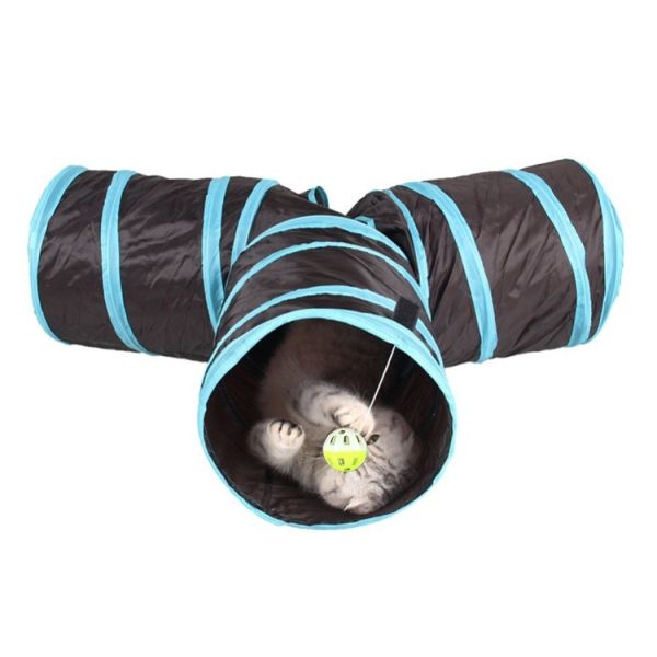 Тоннель кота любимца поставляет сверла игрушки кота тоннеля кольца кота канал кота ведра бумажного трехстороннего взбираясь складной