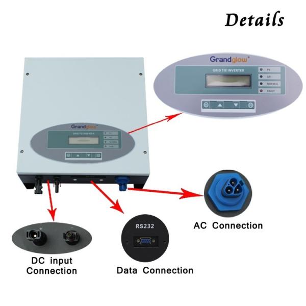 Photovoltaic Grid Tie Solar Inverter Single Phase 3KW 5KW 6KW 10KW For PV Solar Power System