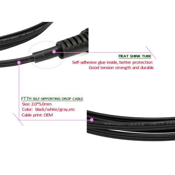 Базовая станция IP RRH на открытом воздухе гибкого провода черная LSZH оптического волокна IP67