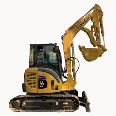 Used Komatsu PC55MR 5TON Mini Excavator Hydraulic Crawler with Operating Weight 5160