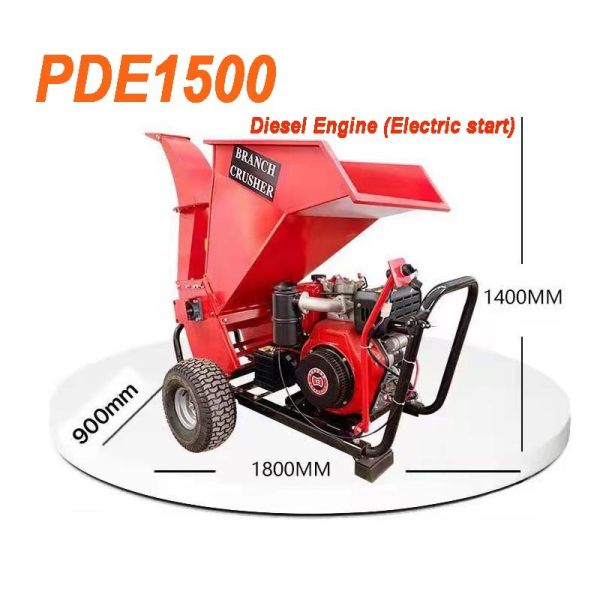 Mobile 15 HP Wood Chipper